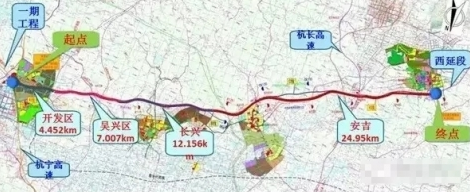 申嘉湖高速西延施工 南京苏州将离浙江长兴更近图片