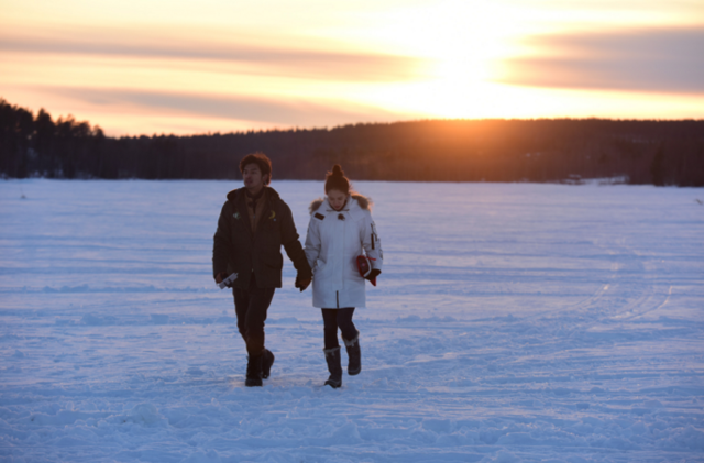 橙汁CP芬兰打雪仗 谱写唯美北极之恋