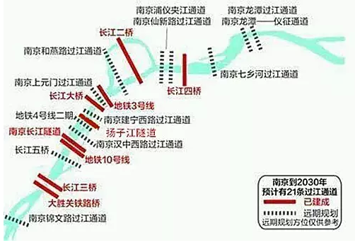 未来五年南京将规划建设21条过江通道