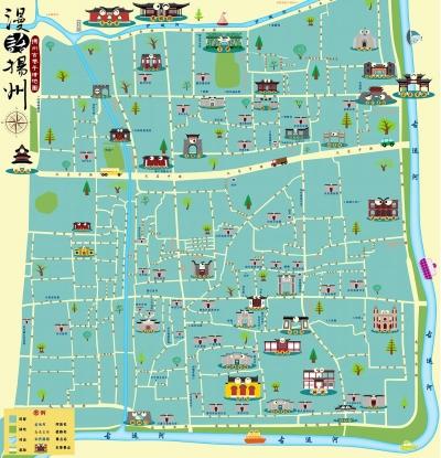 扬州一85后小伙子手绘最全扬州古巷地图