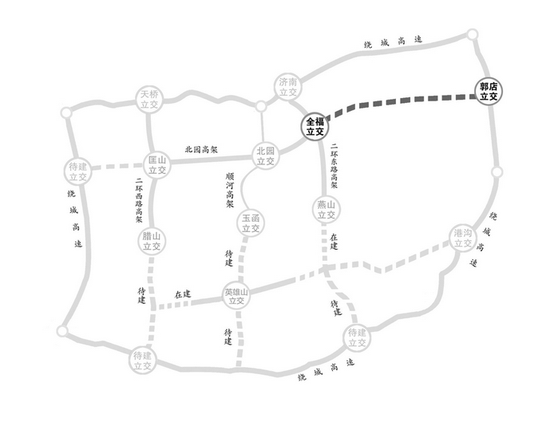 济南北园高架东延至东绕城高速 开始勘察测量招标图片