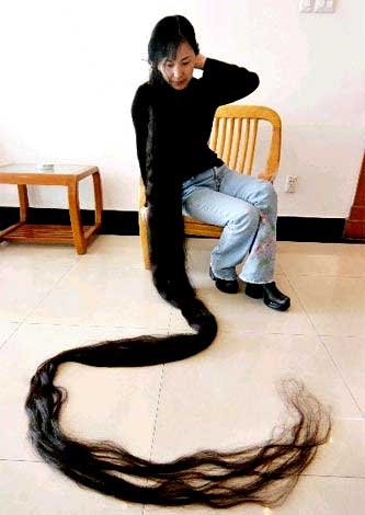 组图:世界上头发最长的人