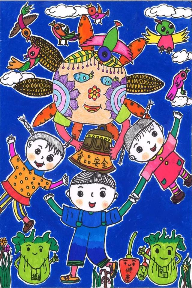专家的两千余幅儿童绘画作品;筛选美术教育专家及食品安全学校的经过人物素描漫画色彩图片