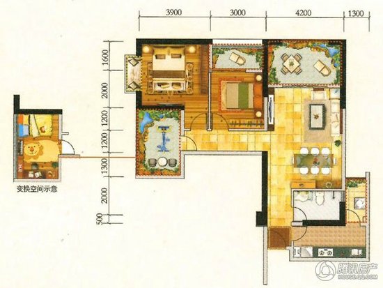80平小户型装修实景图_人均住房面积80平(3)