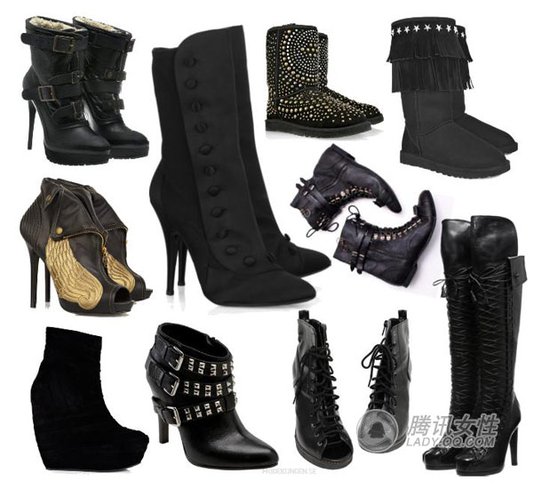 黑裤黑靴——潮流懒人巧过冬!