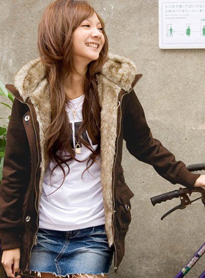 温暖毛毛外套 OL约会甜美UP