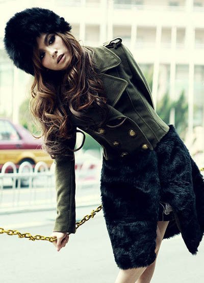 温暖毛毛外套 OL约会甜美UP