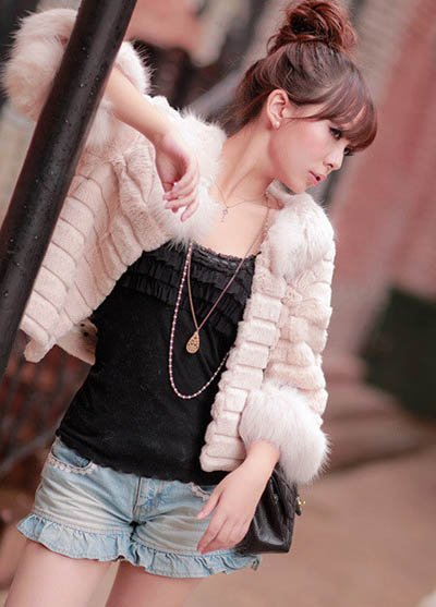 温暖毛毛外套 OL约会甜美UP