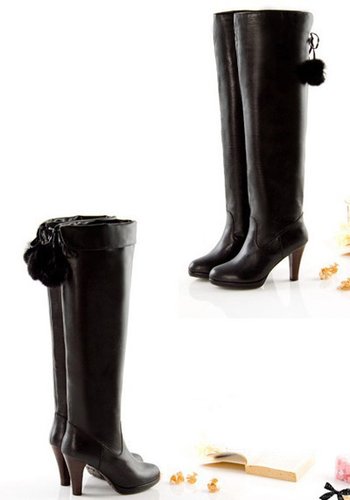 Older women were thin were favorites with high boots