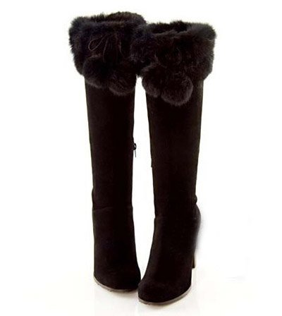 Older women were thin were favorites with high boots