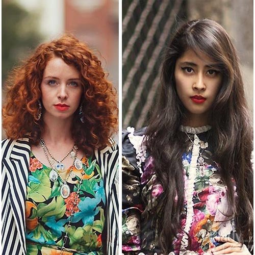 街拍潮<em>发型</em> 中分侧分各风流_大申网_腾讯网