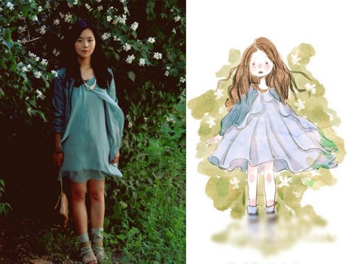 街拍新花样 穿搭画成<em>卡通画</em>_女性_腾讯网