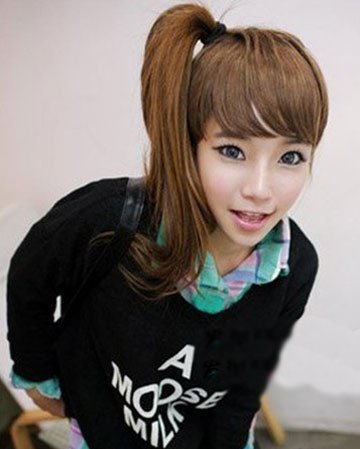 齐<em>刘海</em>侧<em>扎马尾发型</em>扎法<em>步骤</em>_白领E族_西祠胡