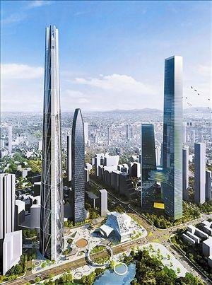 深圳未来第一高楼"h700深圳塔"或高达739米