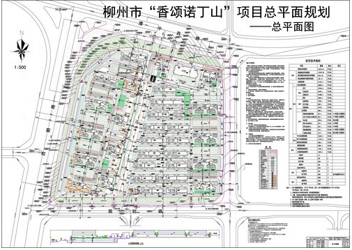 香颂诺丁山项目规划总平已经柳州规划局批准