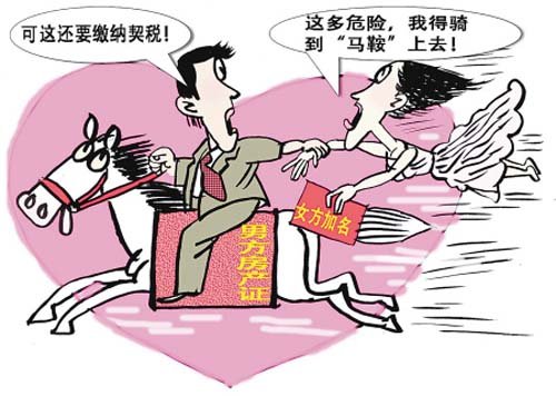 对婚前房产加名征税,让弱势女人更弱势 _频道