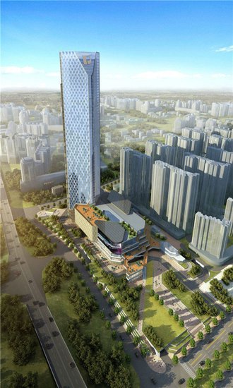 柳州新商业中心落下定海神针 保利国际中心正