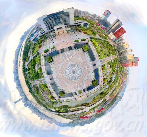 柳州规划局展示河东公园市民广场360度全景图