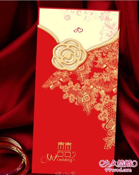 红色中式婚礼喜帖 打造喜庆婚礼