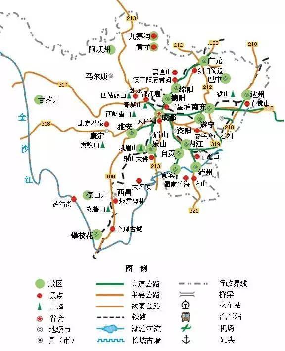 史上最全国内旅游地图精简版 再也不愁去哪玩了