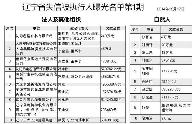 辽宁一万多"老赖"进入黑名单库 男性占比79 光明的日志 网易博客