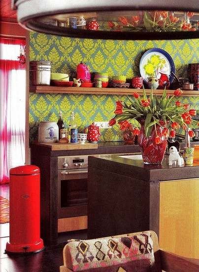 波西米亚风格厨房装修色彩强烈冲击