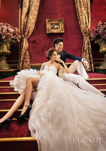 唯美婚纱照 巴洛克风格拍摄_大辽网_腾讯网
