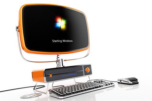 放弃笔记本 漂亮复古台式机