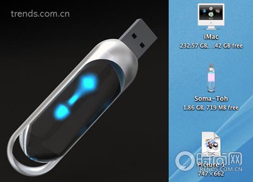 迪斯科灯光U盘 专为苹果造