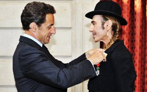 French President Nicolas Sarkozy Honours Galliano