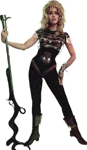  Fonda in the 1968 movie ” Space Heroine “(Barbarella) in appearance .