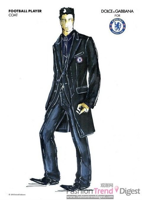 D & G in cooperation with the Chelsea players dress