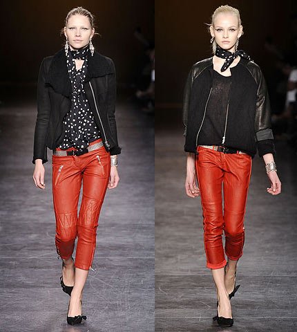 Red Leggings Cover Model Queen Teng