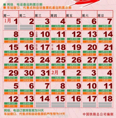 春运返程火车票将迎抢票高峰 节后车票或更紧张