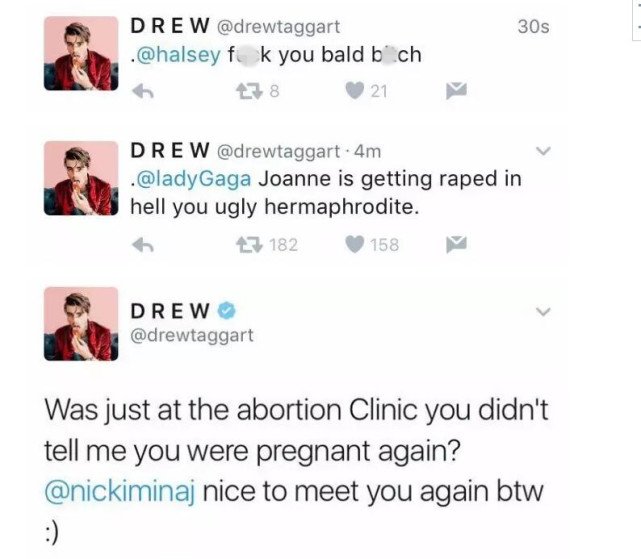 The Chainsmokers成员在推特上辱骂Lady Gaga等人£¬随后说自己被盗号 The Chainsmokers成员在推特上辱骂Lady Gaga等人£¬随后说自己被盗号