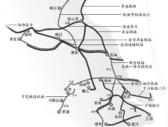 今明两年开工 江苏13个省辖市将全部通高铁_频