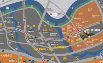 国家高新区梅墟核心区,毗邻宁波东部新城,东侧斜对面是规划行政中心