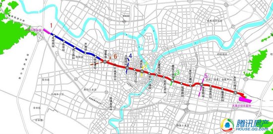 轻轨1号线线路图