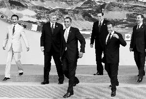 首脑聚餐启动G8峰会 参会国家数创纪录(图)