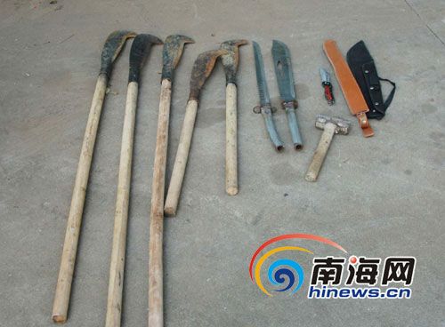  8男子 沿街 打砸小店 哄抢游戏币(组图)_海南_新