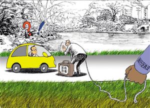 白领遇 放钓执法 好心搭病人被当黑车罚款三农