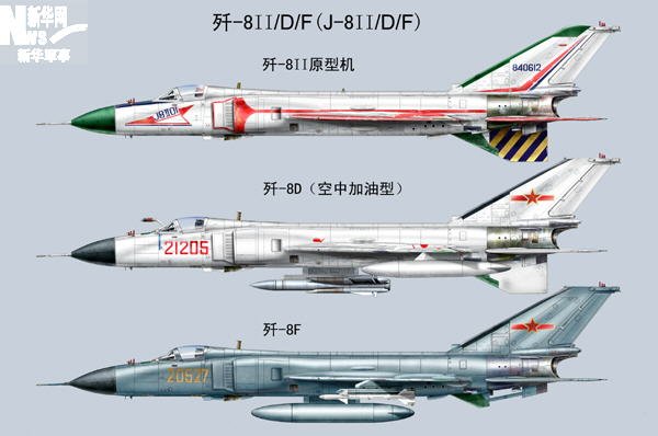 歼8II标准左侧视图 张斌制作 