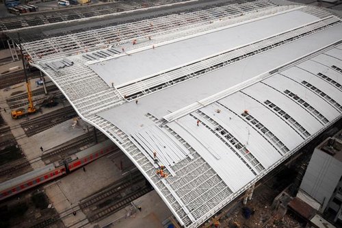 组图：铁路上海站改造进入尾声