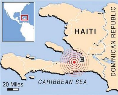海地地震救援者称至少有数千人死亡(图)