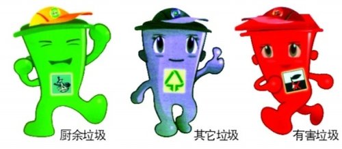 广州垃圾分类标准确定 分投四色垃圾筒