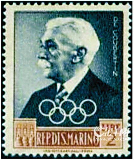 世界第一套奥运会创始人邮票