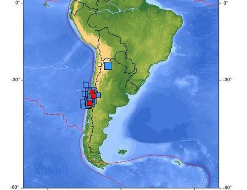 智利塔尔卡今天凌晨发生3次5级以上地震