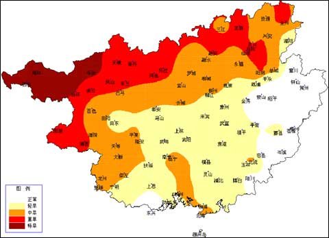 广西干旱持续发展 未来三天无有效降水