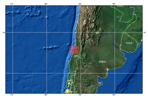 3月11日22时39分智利发生7.2级地震