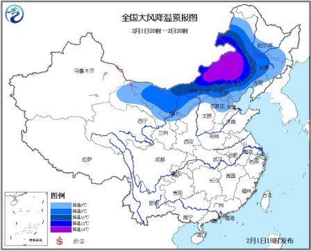 冷空气袭击中国 中东部将降温10-14℃(图)